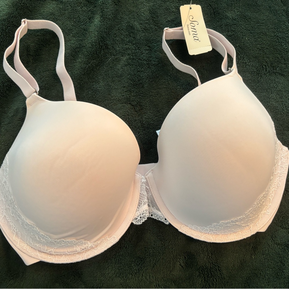 Soma Lilac Whimsy Lace Trim 36DD Bra